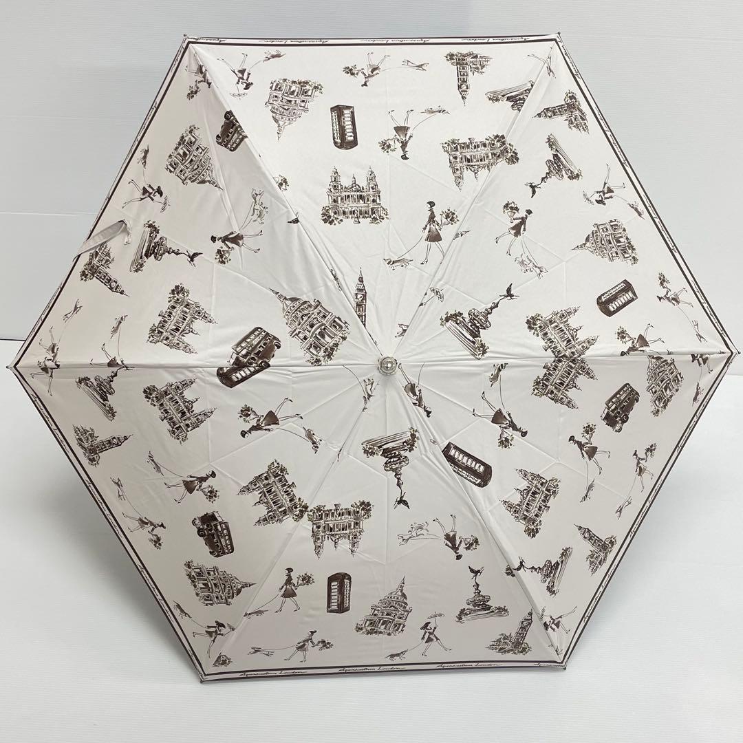 新品52845アクアスキュータムサマーシールド1級遮光晴雨兼用折りたたみ日傘雨傘