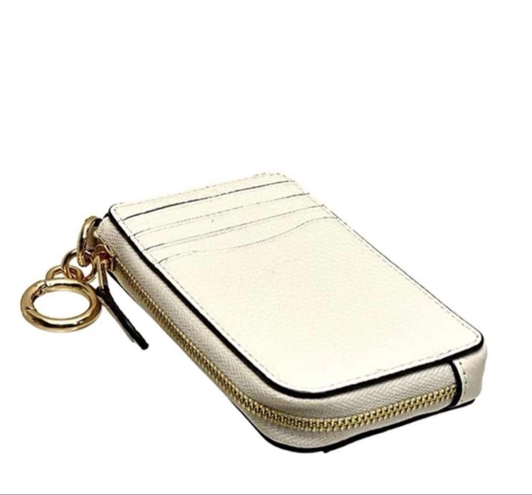 COACH コーチ カードケース ケース キーリング ぺブルレザーチョーク