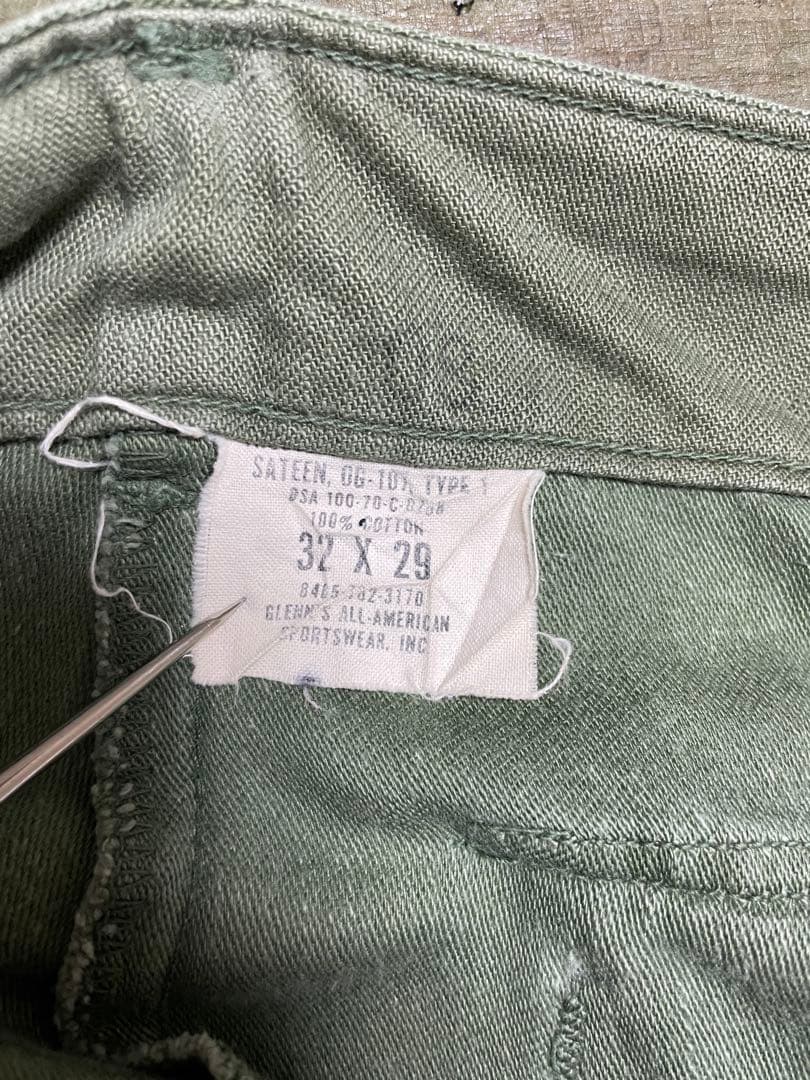 70s OG107 US ARMY 米軍 ベイカーパンツ 32×29