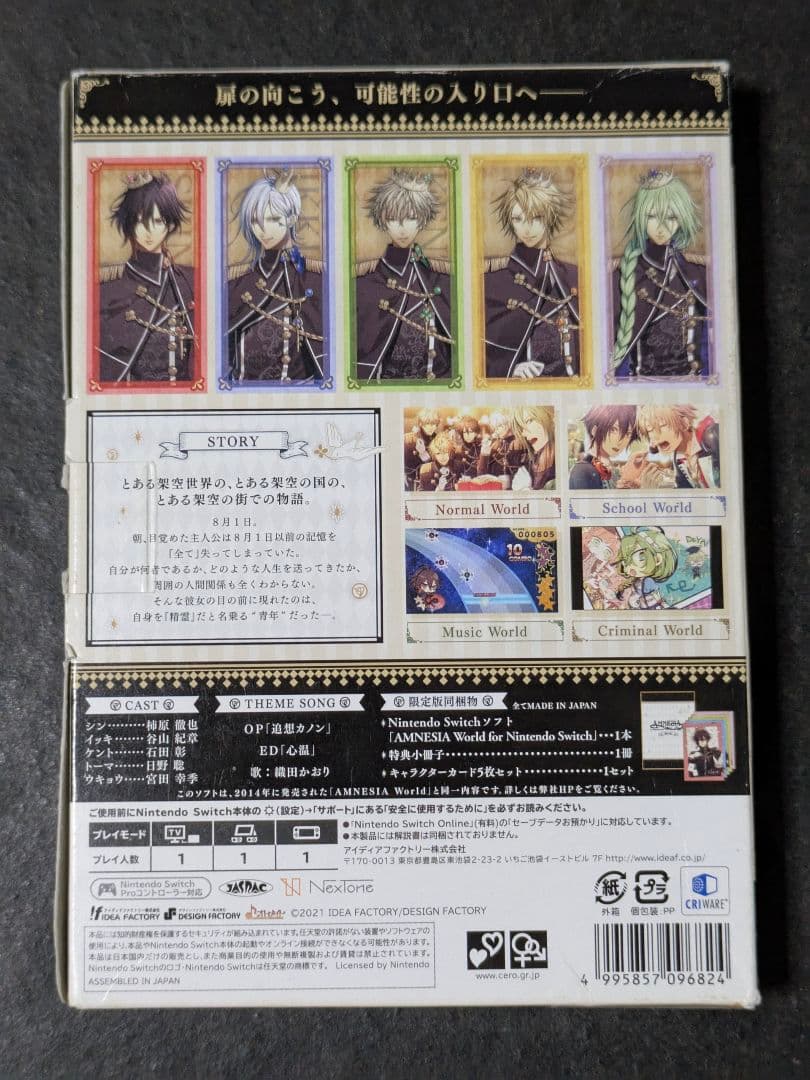 AMNESIA World Switch 限定版 訳あり