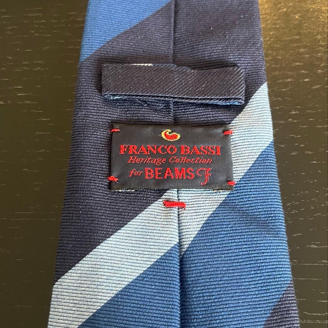 FRANCO BASSI / BEAMS F別注 段落ちストライプ ネクタイ