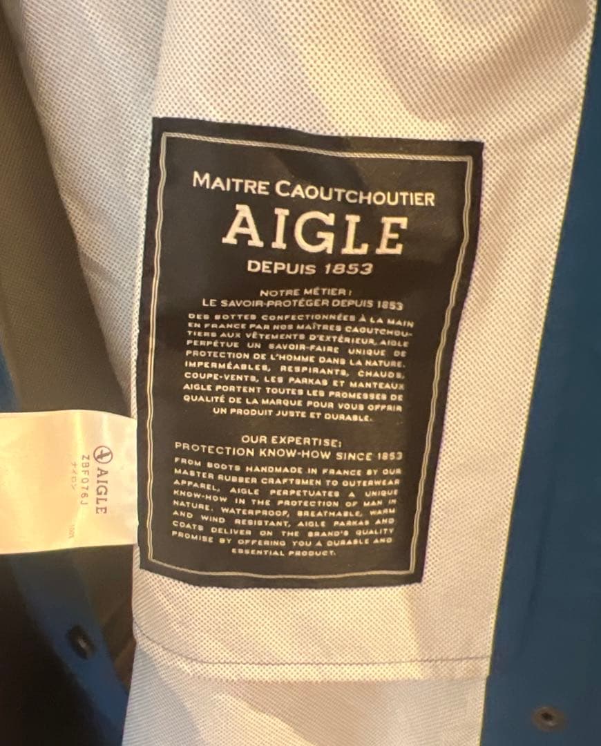AIGLE[型番:ZBF076J] エーグル透湿防水　ジブル　ポンチョ自転車雨具