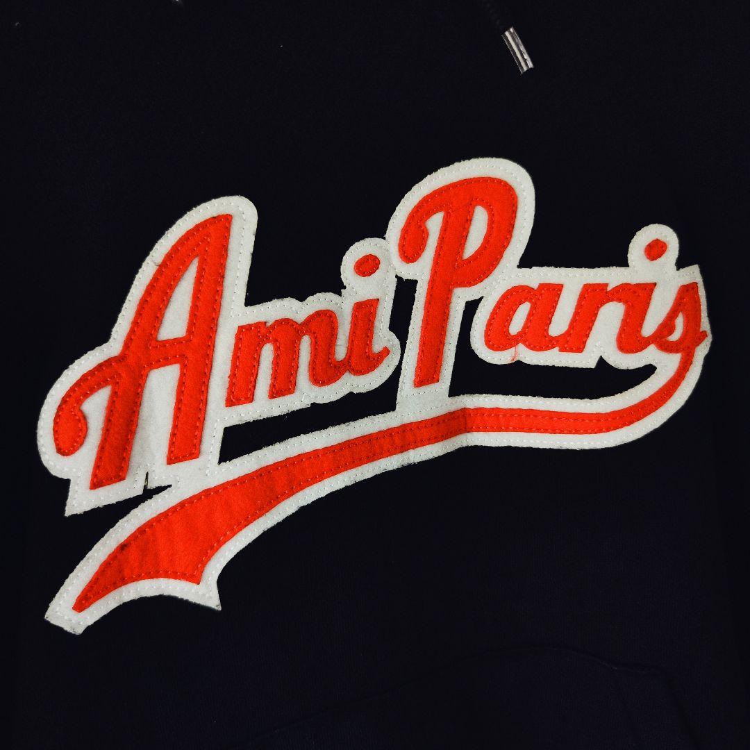 《希少デザイン》Ami Paris センターロゴ★プルオーバーパーカー Mサイズ