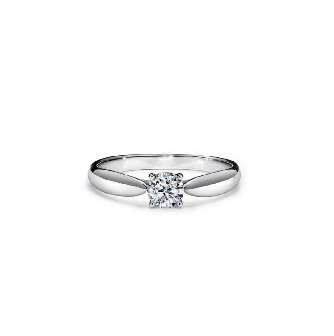 ふ*読様 TIFFANY&Co.ハーモニーリング 一粒ダイヤpt950 ０.19
