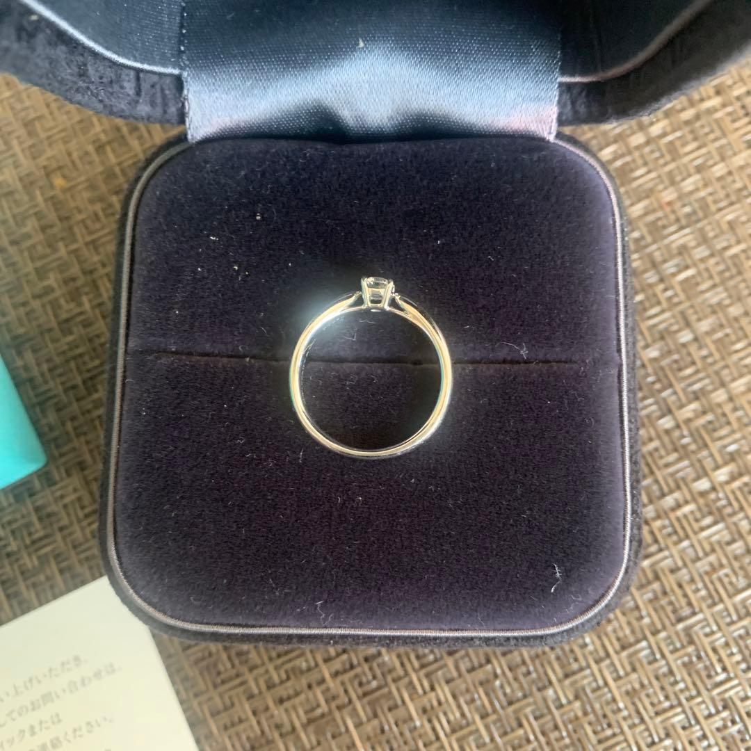 ふ*読様 TIFFANY&Co.ハーモニーリング 一粒ダイヤpt950 ０.19