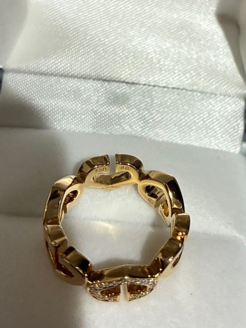 Cartier cハートリングPダイヤ/イエローゴールド