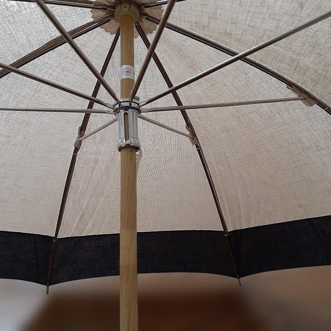 【新品】BURBERRY 傘 UVカット ベージュ　ネイビー晴雨兼用