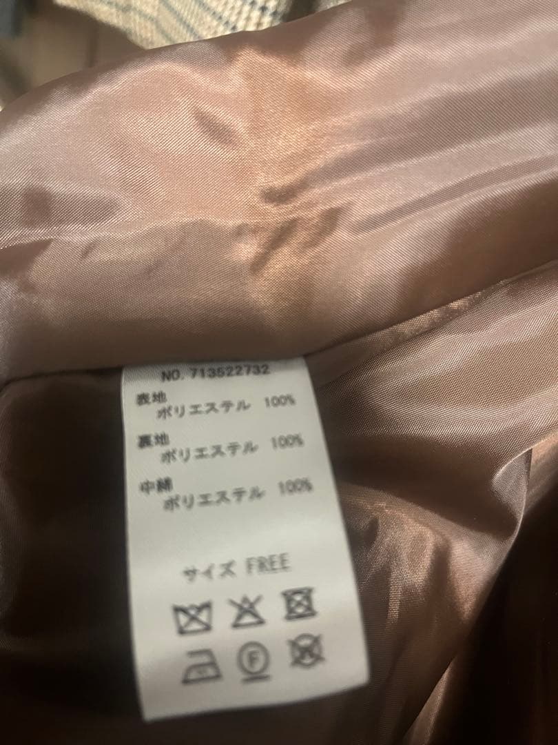 12closet 今季石上美津江さんコラボ 中綿チェックステンカラーコート