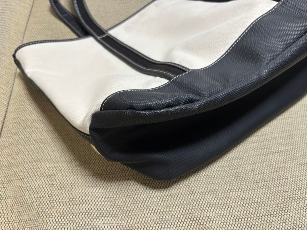 ポーター　キャンバス トートバッグ ホワイト/ブラック