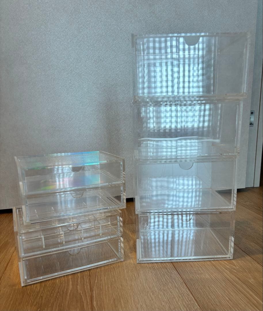 無印良品 MUJI アクリルケース アクセサリー収納 小物ケース 6点セット