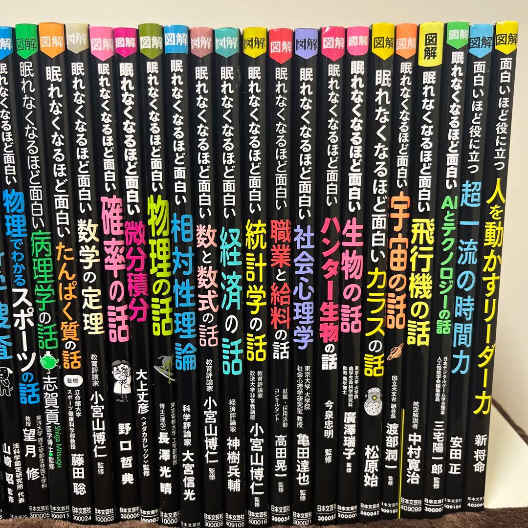 眠れなくなるほど面白いカラスの話　栄養素の話　数と数式の話　34冊