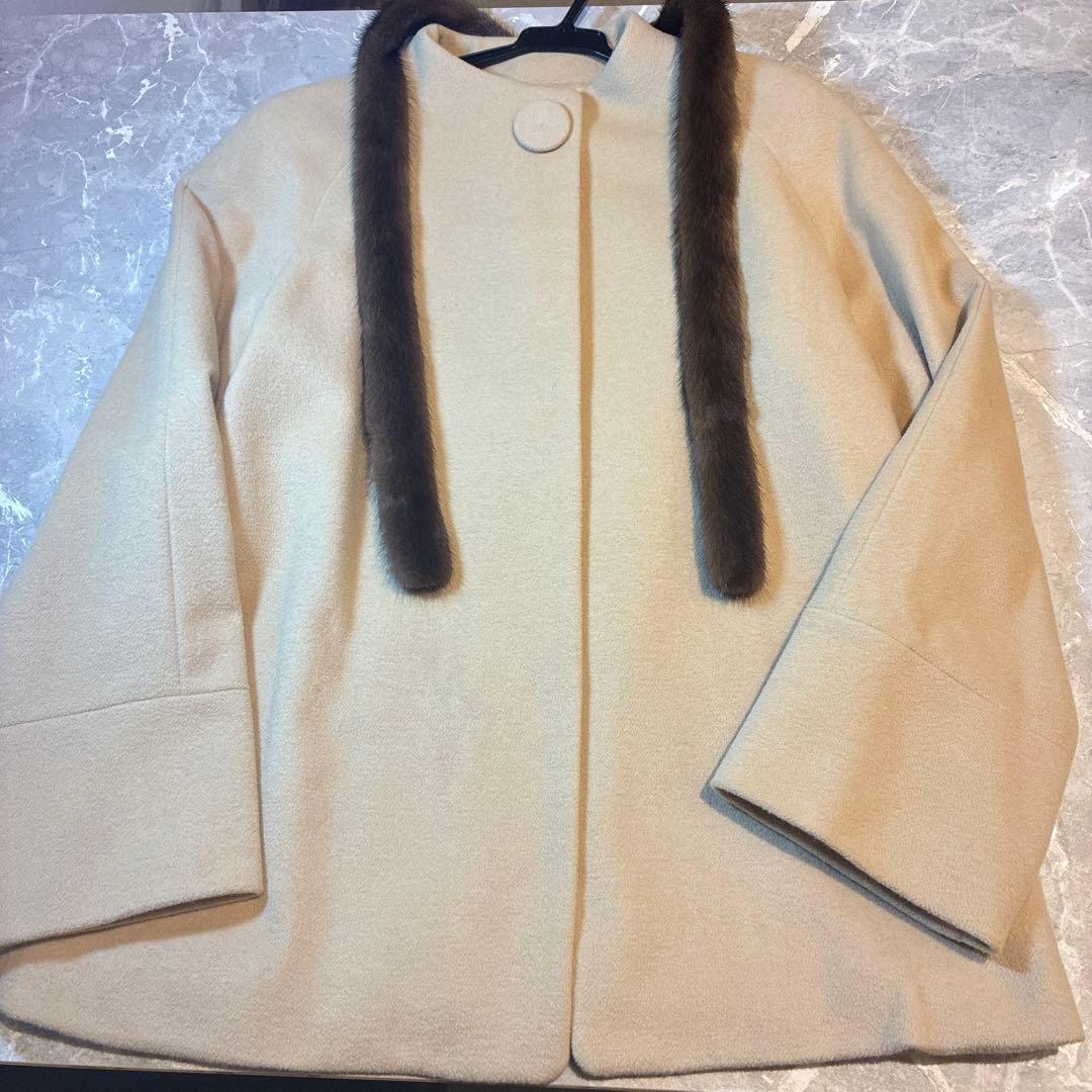 値下げ12900円→6999円クロエCHLOEコートアンゴラ ミンク