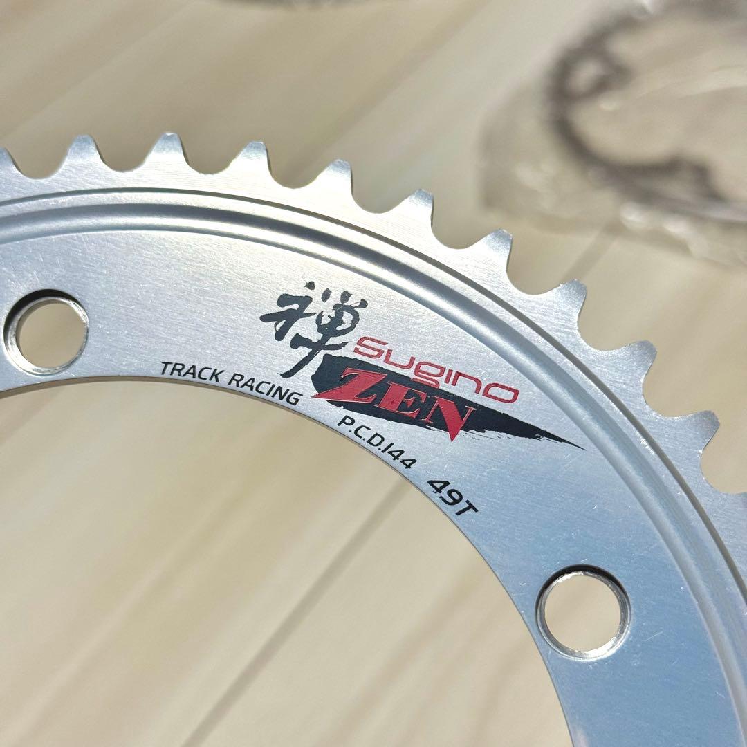 スギノ 禅 トラック チェーンリング 49T シルバー