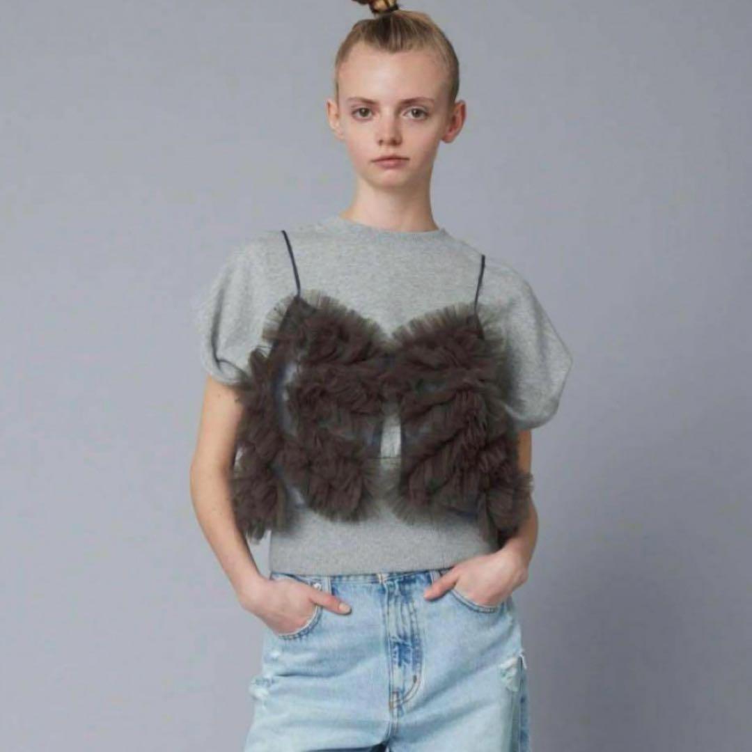 HeRIN.CYE Many frill bustier グレー