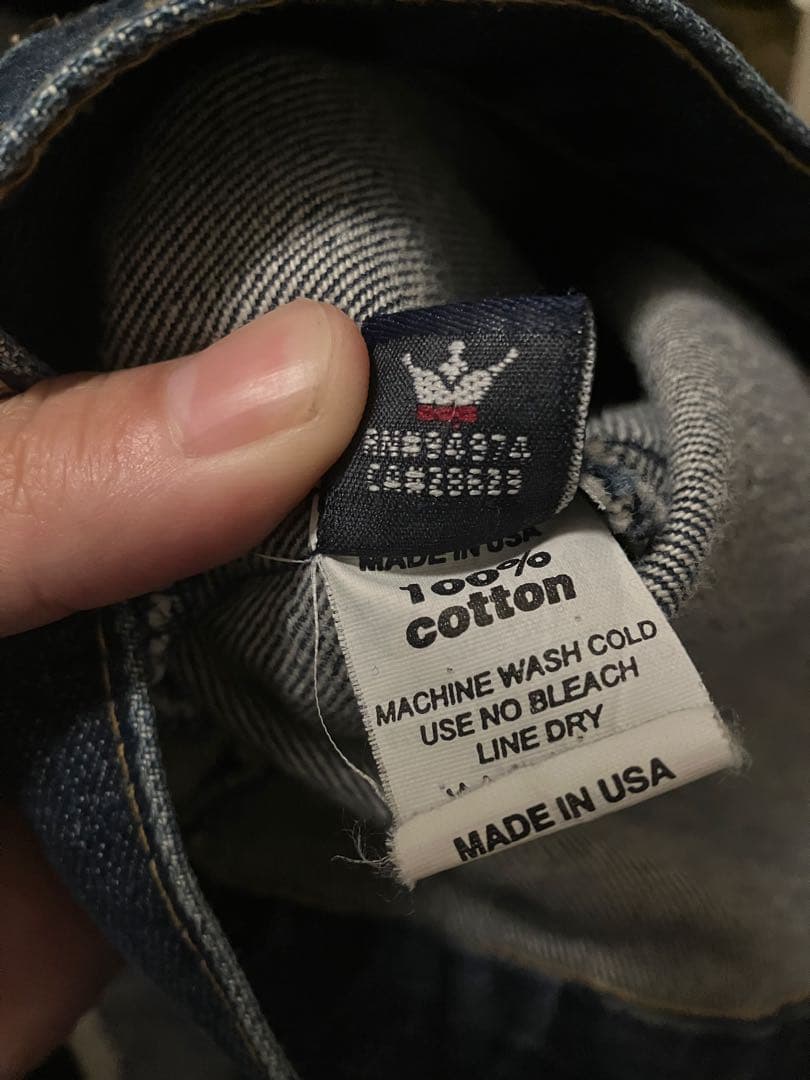 シ*ツ様 90s OLD STUSSY USA製 2nd デニムジャケット　濃紺
