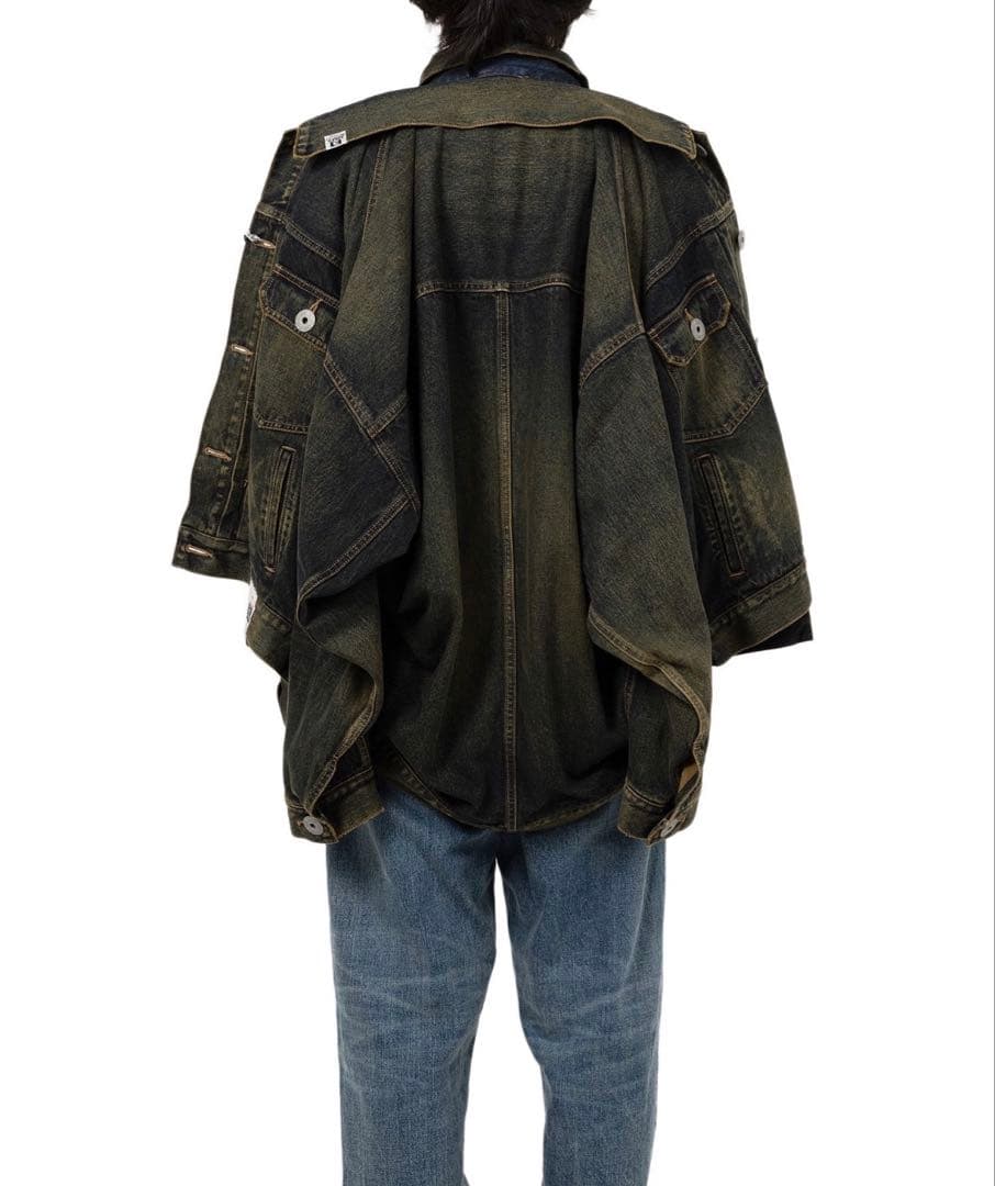 【ミハラヤスヒロ】FRONT LAYERED DENIM JACKET