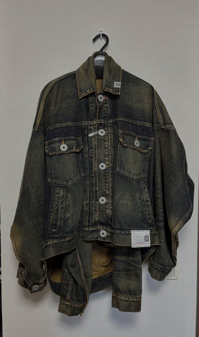 【ミハラヤスヒロ】FRONT LAYERED DENIM JACKET