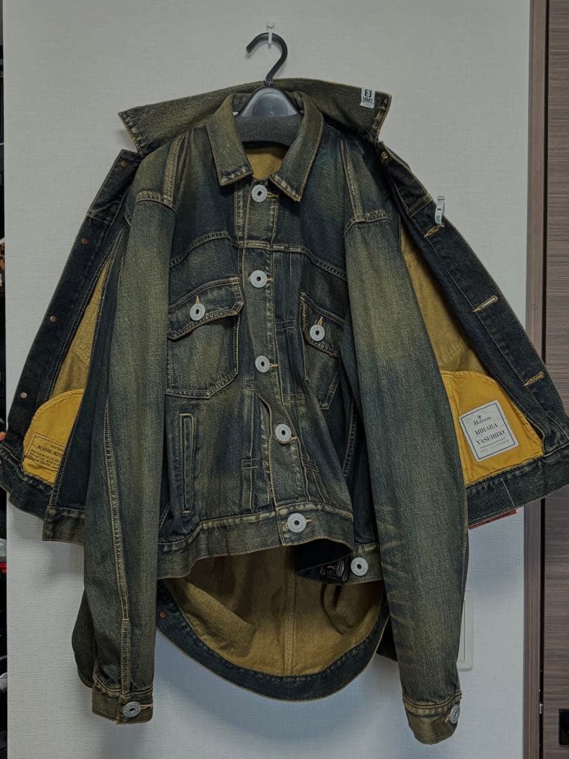 【ミハラヤスヒロ】FRONT LAYERED DENIM JACKET