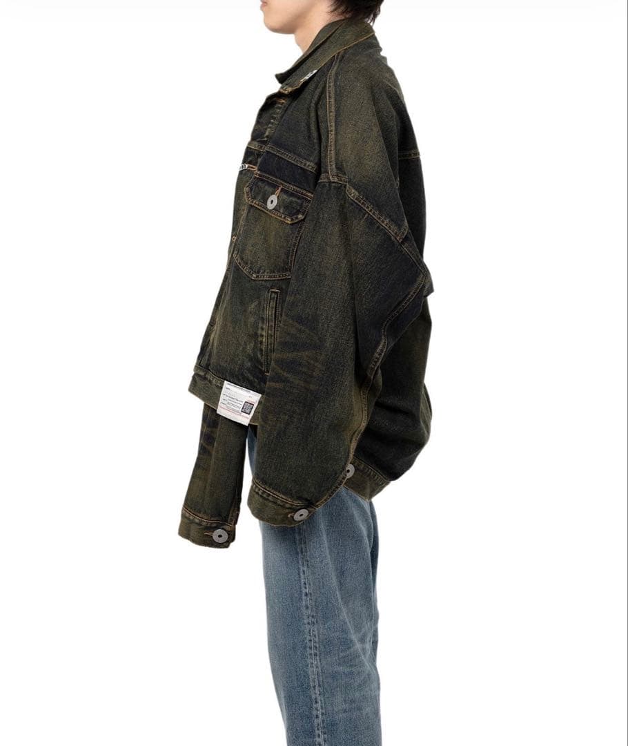 【ミハラヤスヒロ】FRONT LAYERED DENIM JACKET