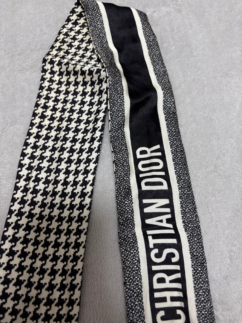 Christian Dior スカーフ ブラック・ホワイト