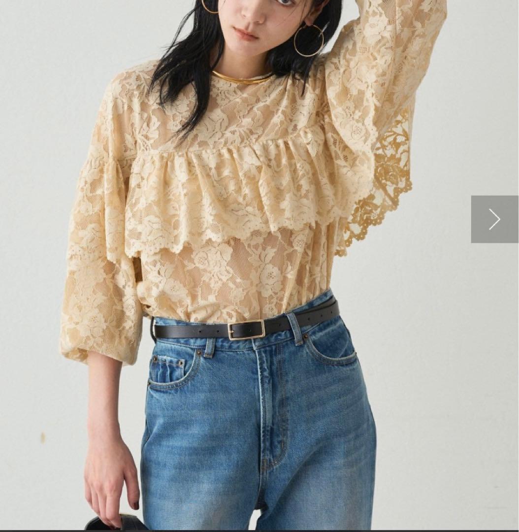 ((アミーゴ様))未使用　loungedress レースフリル　トップス