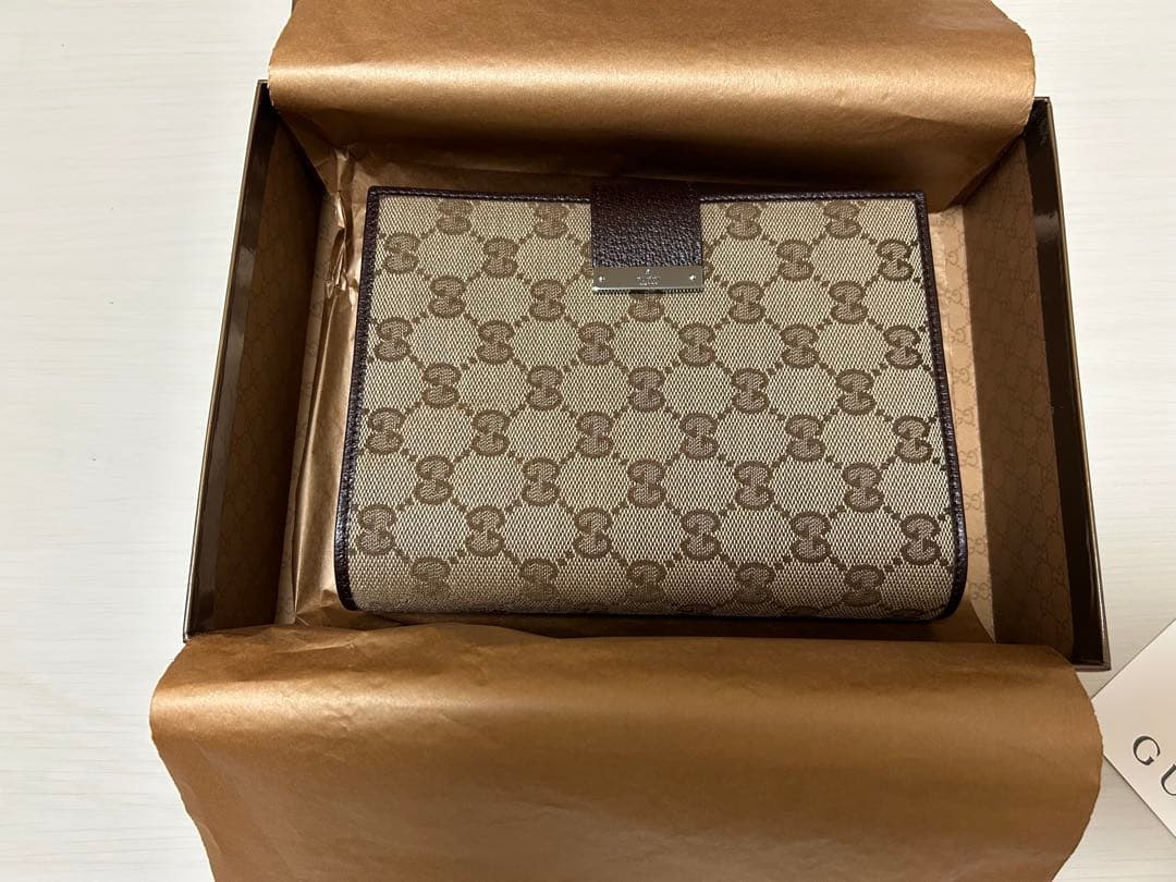 未使用 GUCCI グッチ システム手帳 GGキャンバス 美品 箱あり