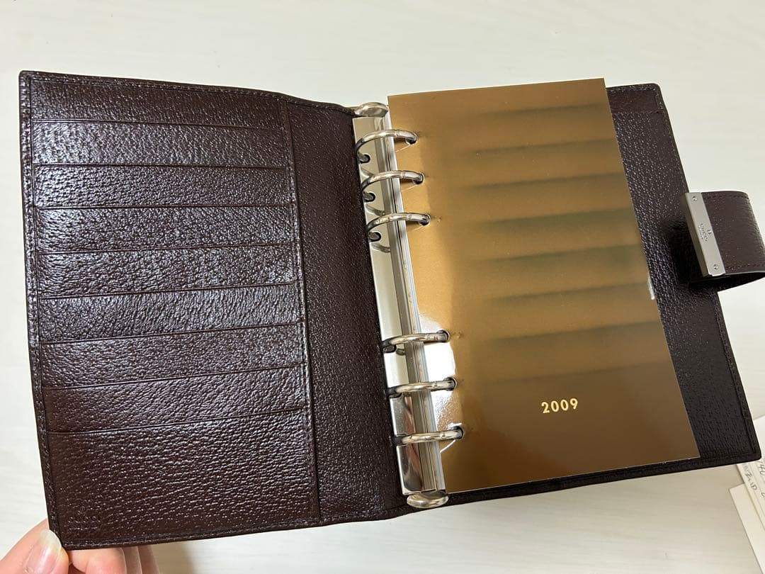 未使用 GUCCI グッチ システム手帳 GGキャンバス 美品 箱あり