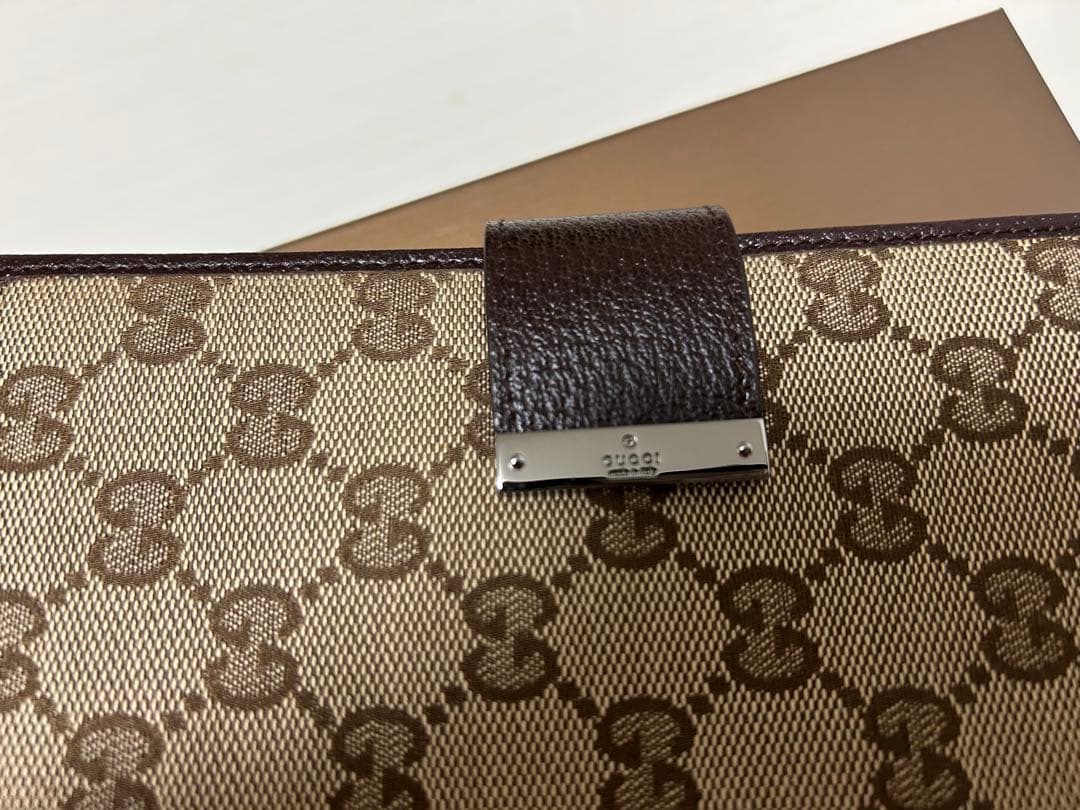 未使用 GUCCI グッチ システム手帳 GGキャンバス 美品 箱あり