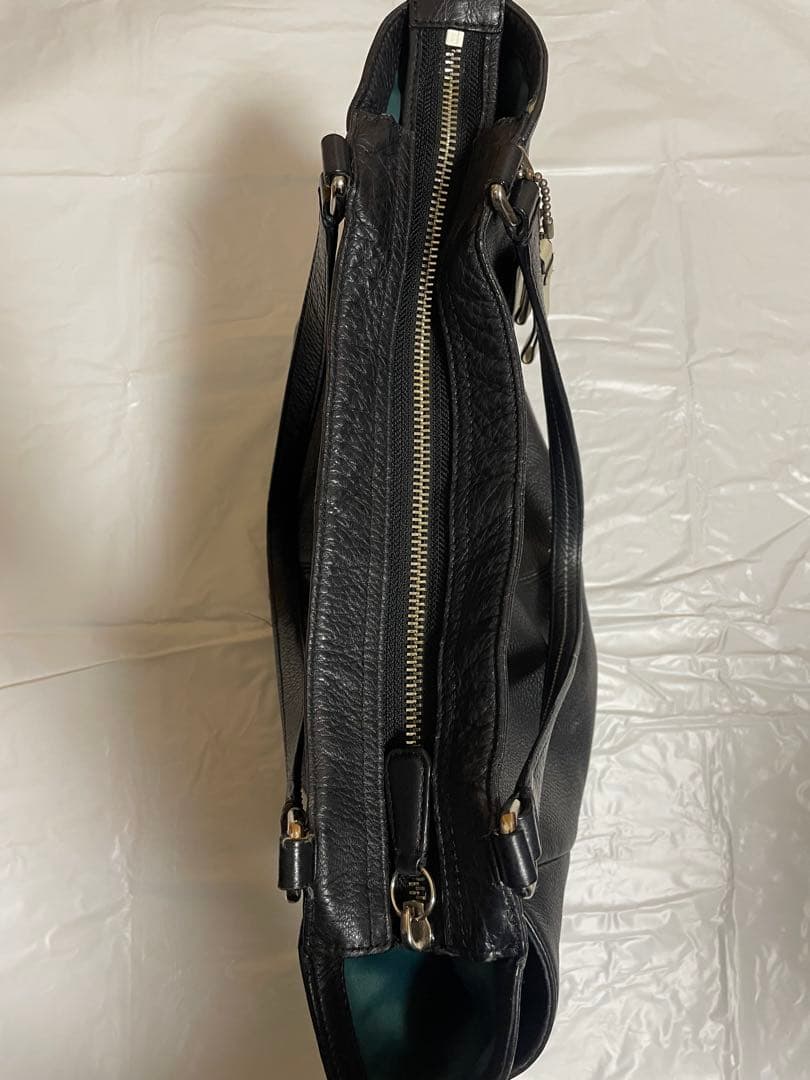 COACH コーチ トートバッグ オールレザー 黒色 ブラック