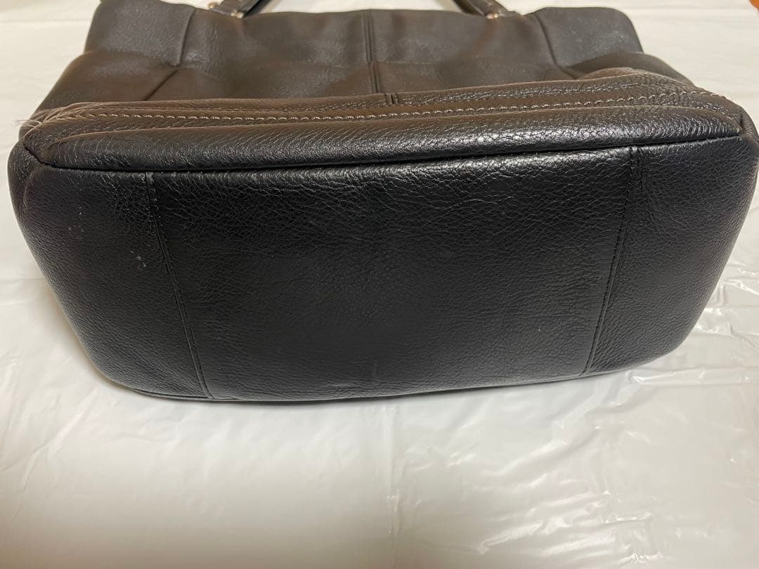 COACH コーチ トートバッグ オールレザー 黒色 ブラック