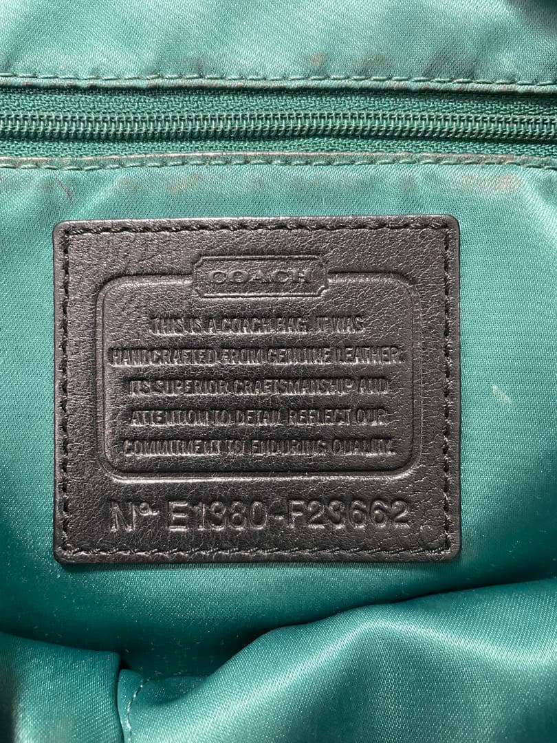 COACH コーチ トートバッグ オールレザー 黒色 ブラック