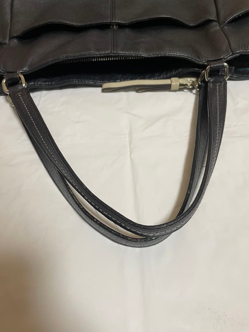 COACH コーチ トートバッグ オールレザー 黒色 ブラック