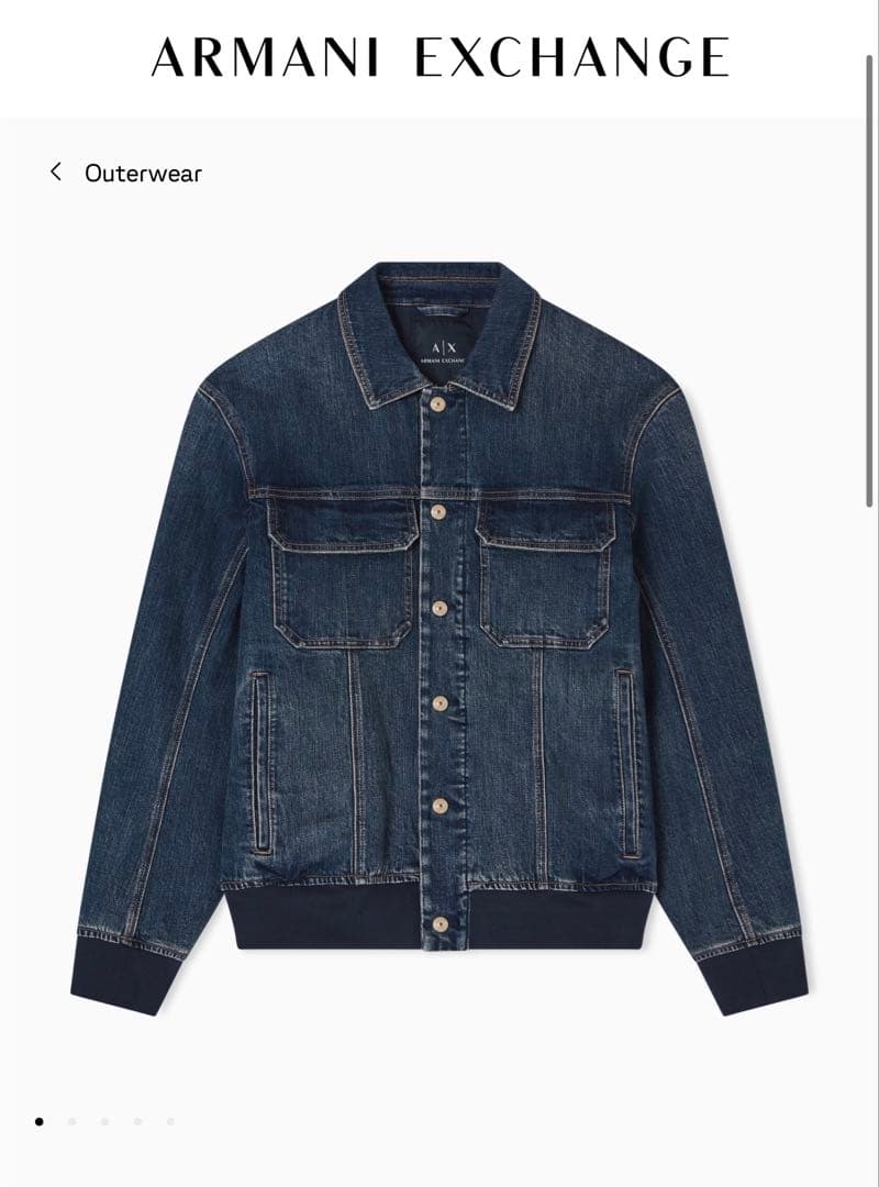 Armani Exchange ダークブルー デニムジャケット