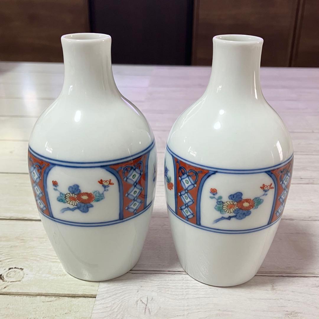 柿右衛門作　徳利2 盃5 酒器セット 酒器揃 有田焼