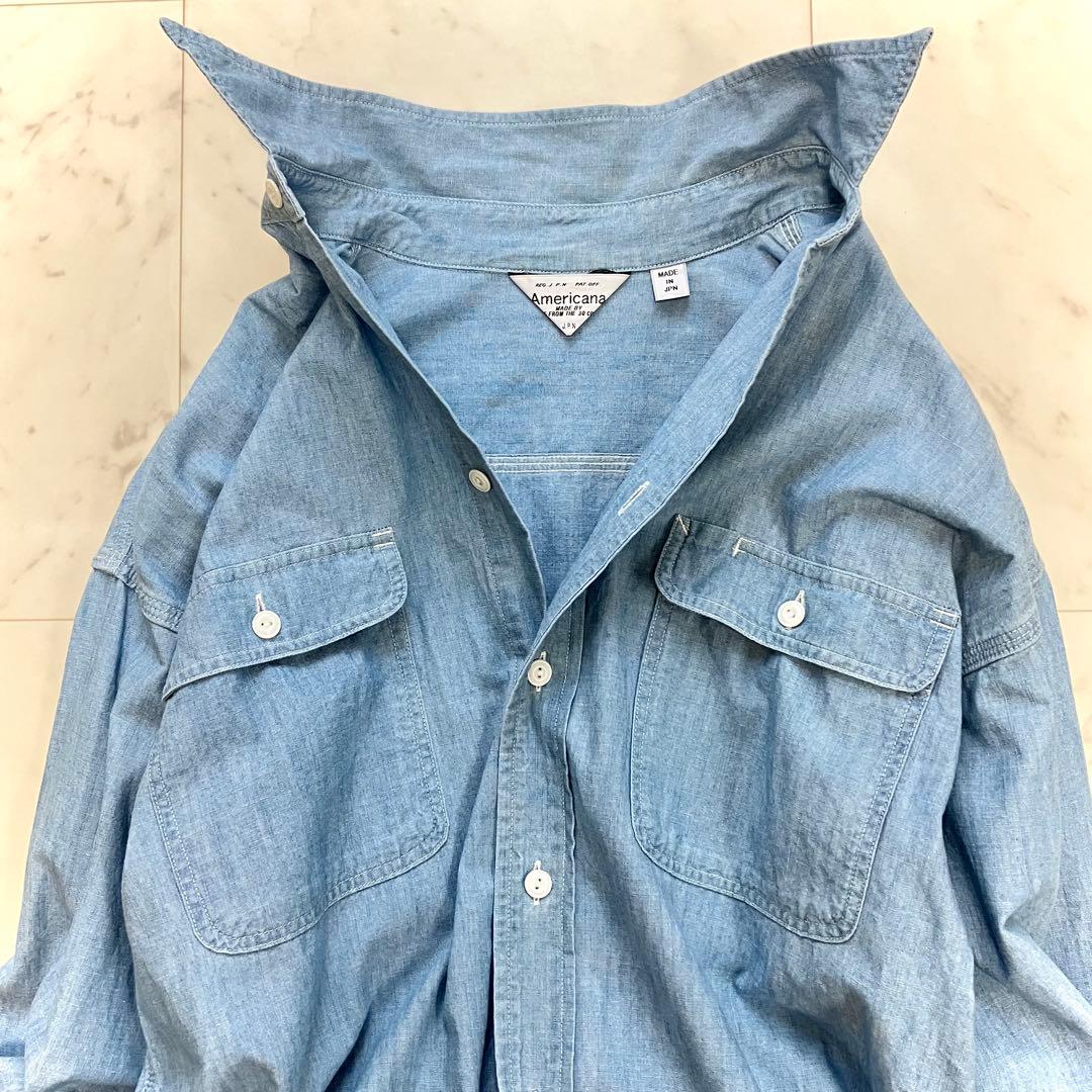 美品 ドゥーズィエムクラス アメリカーナ シャンブレーシャツ