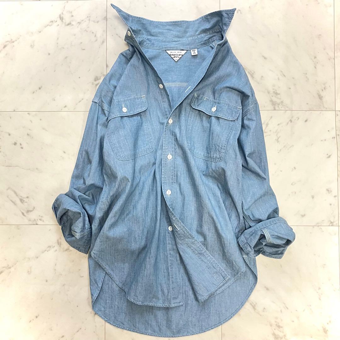 美品 ドゥーズィエムクラス アメリカーナ シャンブレーシャツ
