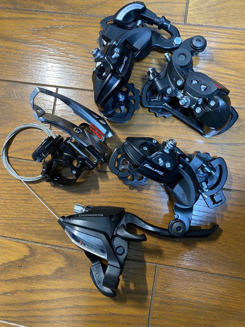 SHIMANO 5速 シフター ディレイラーセット