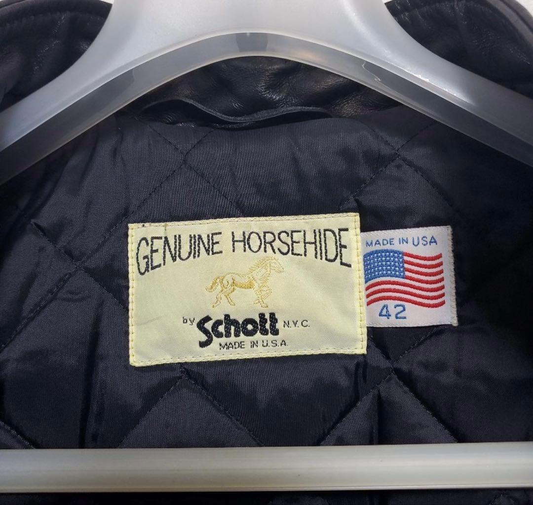 Schott 641hh ホースハイド　レザージャケット　42