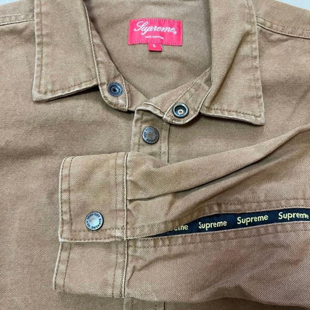 Supreme ブラウン ワークシャツ Lサイズ