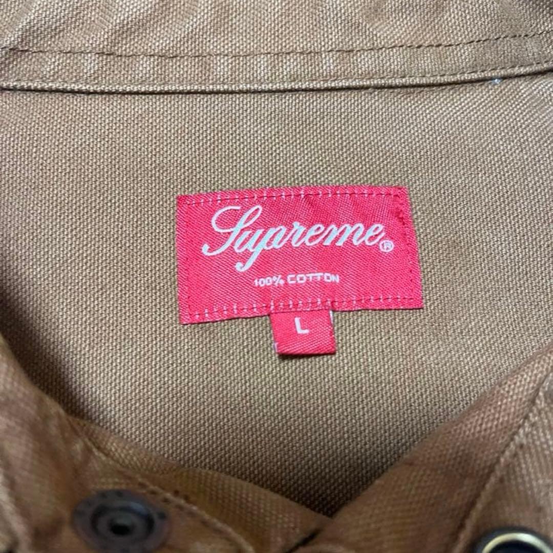 Supreme ブラウン ワークシャツ Lサイズ