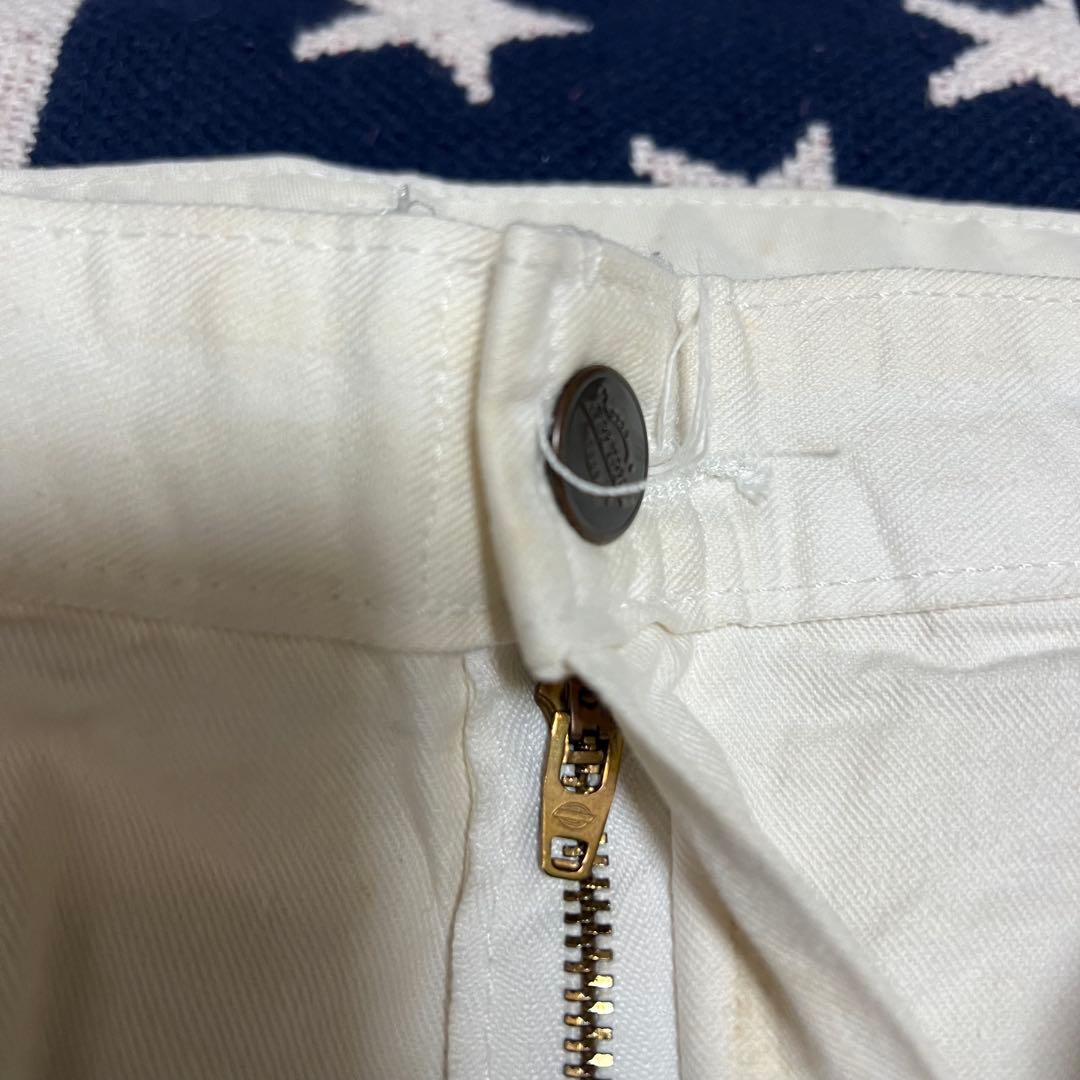 00s Dickies ダブルニー ホワイトペインターパンツ ペンキ アート
