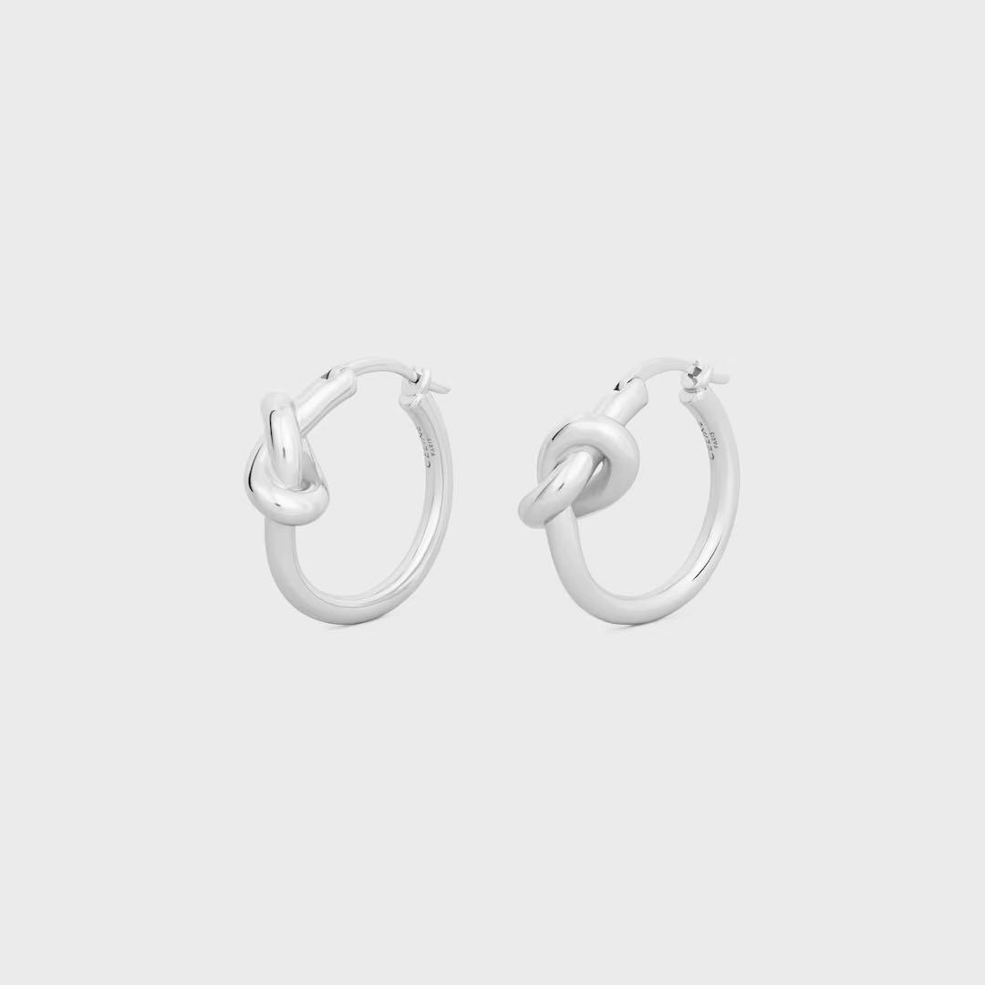 CELINE セリーヌ ノットスモールフープ ピアス 片耳のみ