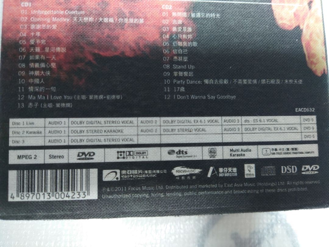 ANDY LAU UNFORGETTABLE 3DVD+2CD 劉 徳華