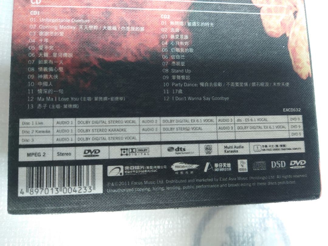 ANDY LAU UNFORGETTABLE 3DVD+2CD 劉 徳華
