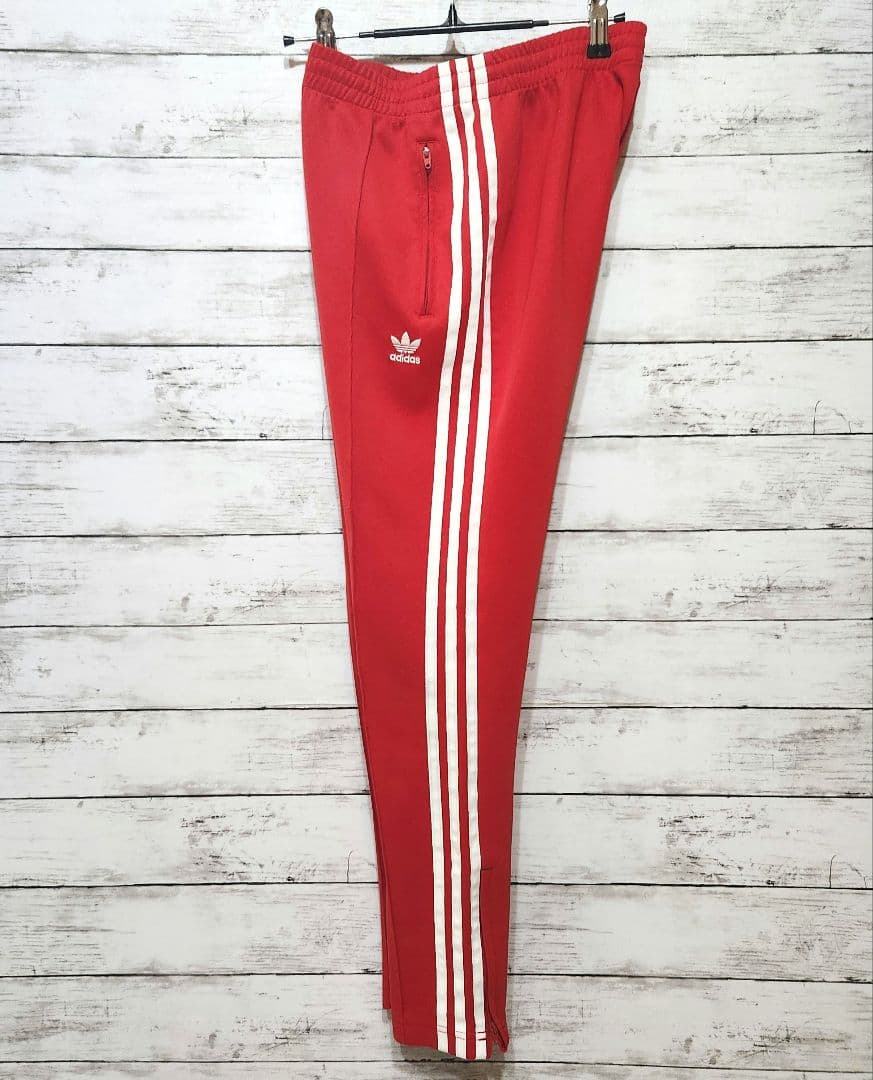 adidas トラックパンツ 赤 トレフォイル S ジャージ アディダス 人気