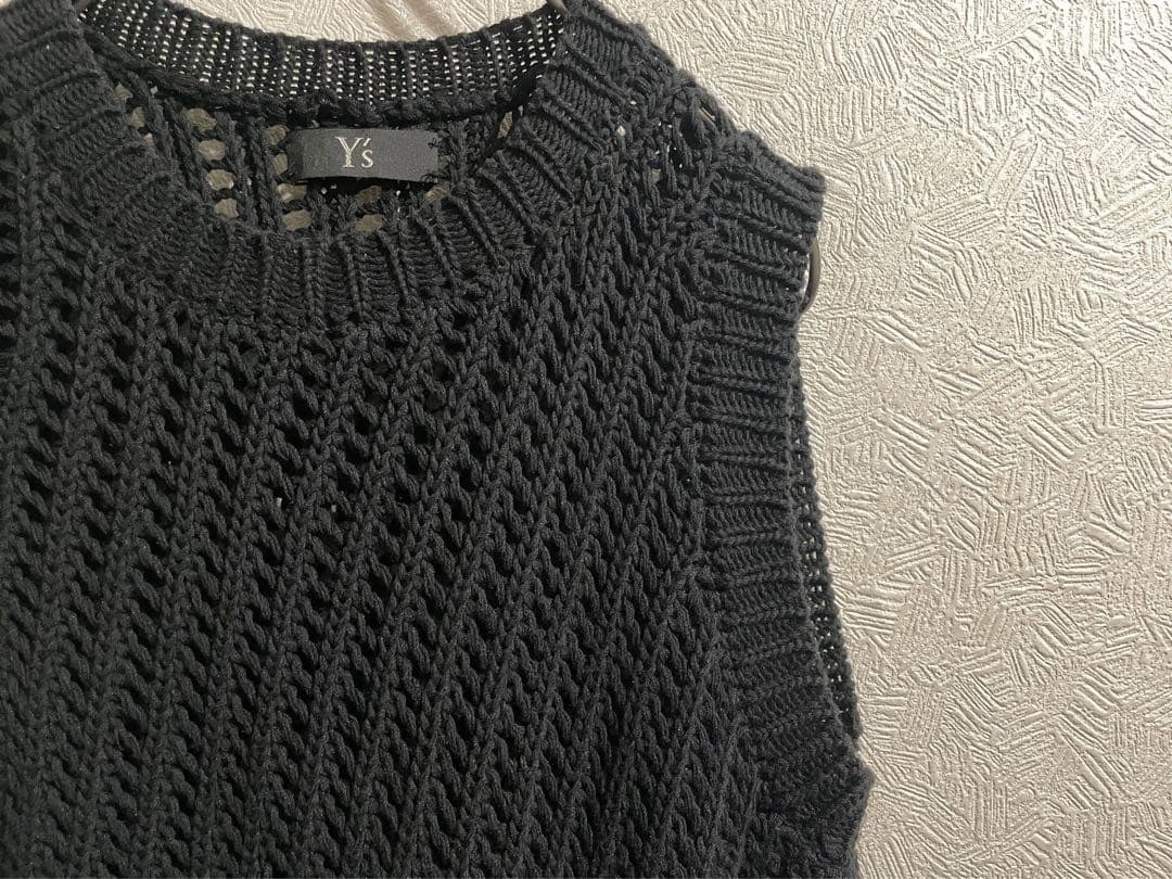 Y's Yohji Yamamoto アシンメトリー ノースリーブ ニット