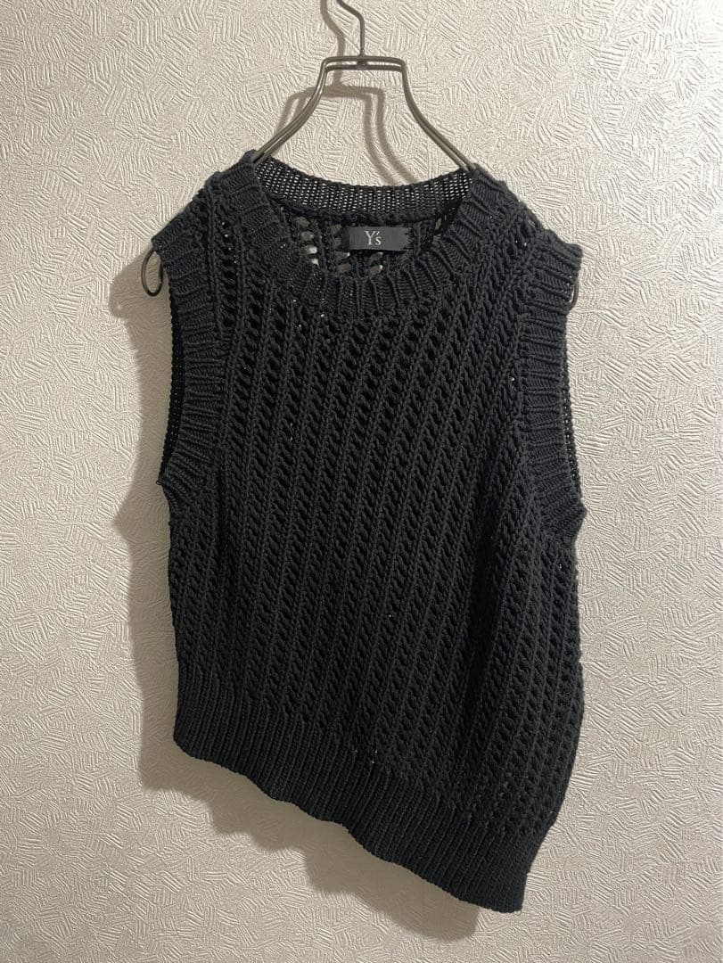 Y's Yohji Yamamoto アシンメトリー ノースリーブ ニット