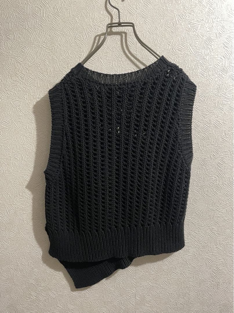 Y's Yohji Yamamoto アシンメトリー ノースリーブ ニット