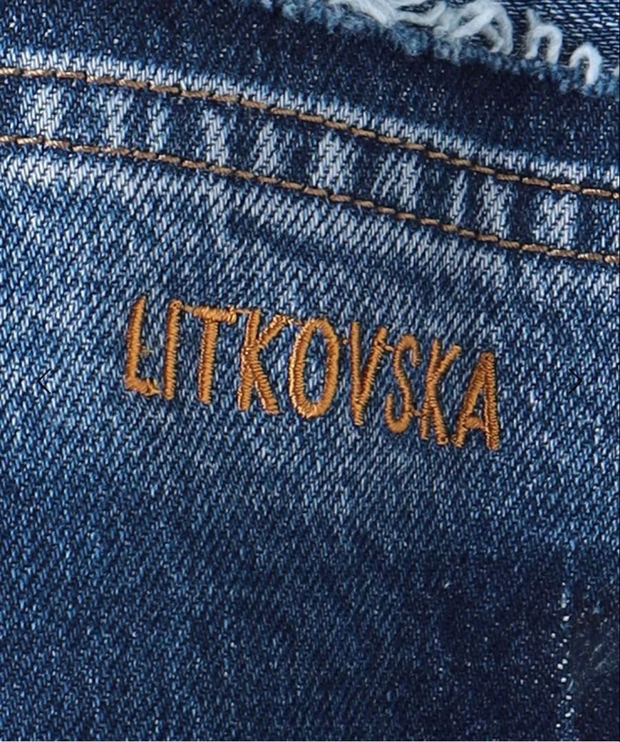 本篠さんLitokovska リトコフスカ デニムビックベスト32-34