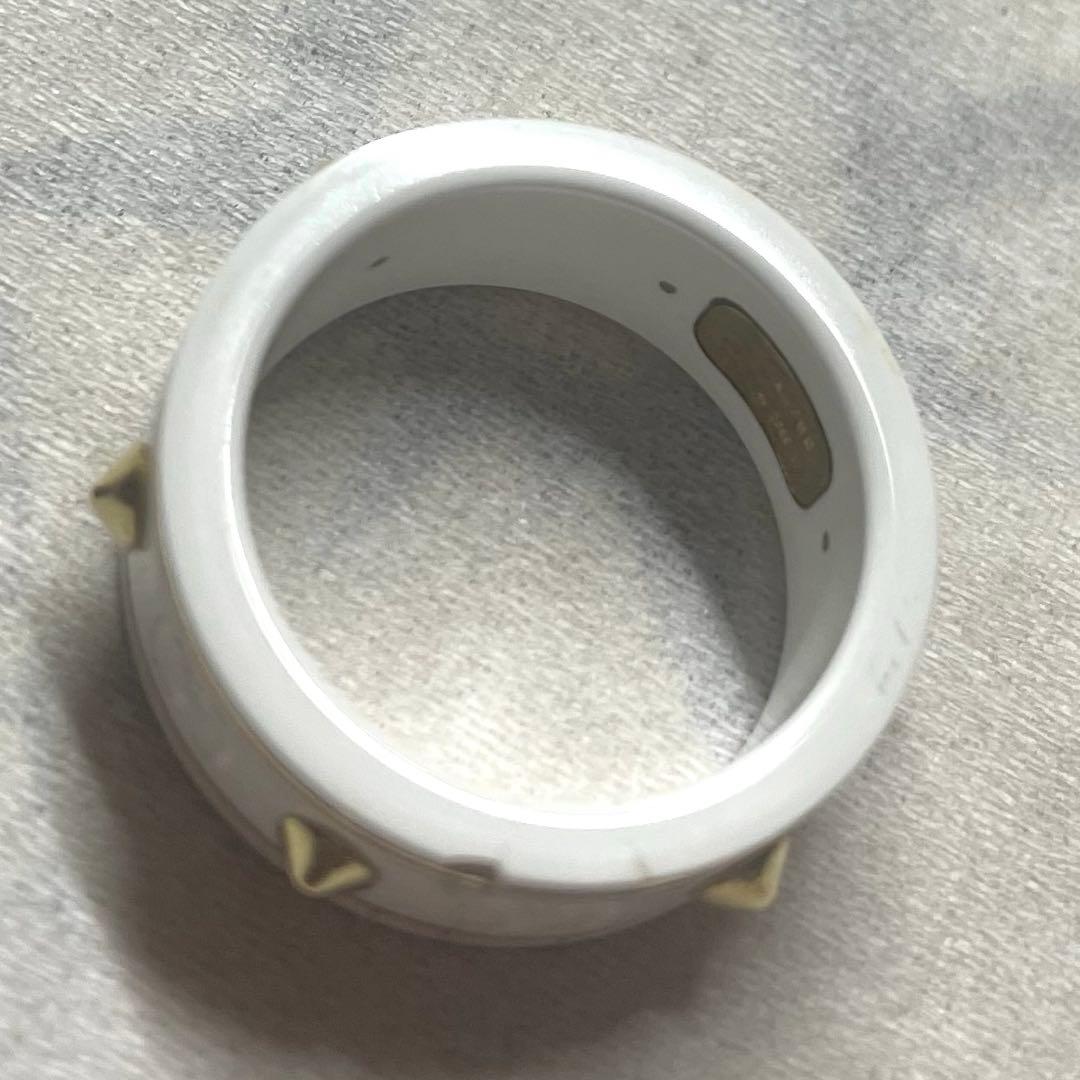 レア　11号　GUCCI ホワイト k18 アイコン リング セラミック　訳あり